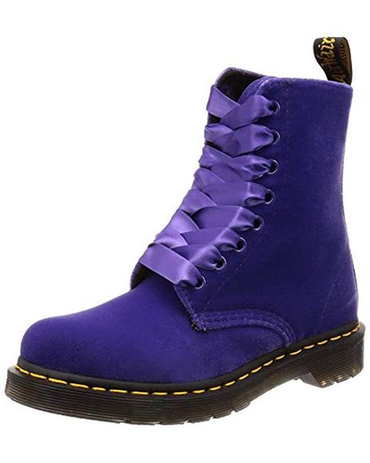 Dr. Martens Purple Unisex-adult's 1460 Pascal Velvet Boots (dusty Violet)