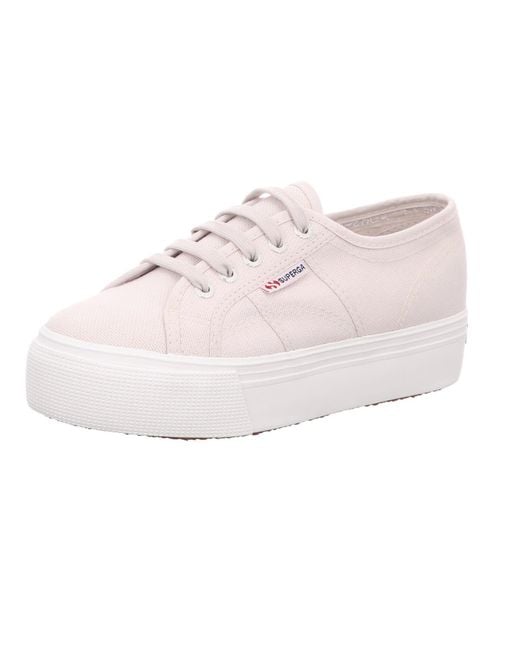 Superga Pink 2790 Linea Updown Flatform Sneaker,Grau