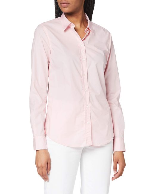 Gant Pink Solid Stretch Broadcloth Normal Shirt
