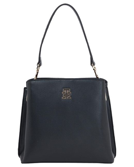 Tommy Hilfiger Black Th Timeless Bucket Bags