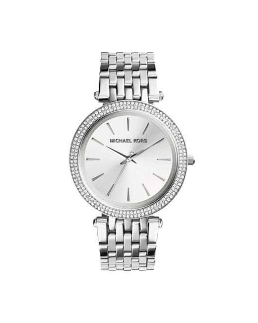 Michael Kors Gray Darci Three-hand Silver-tone Stainless Steel Watch