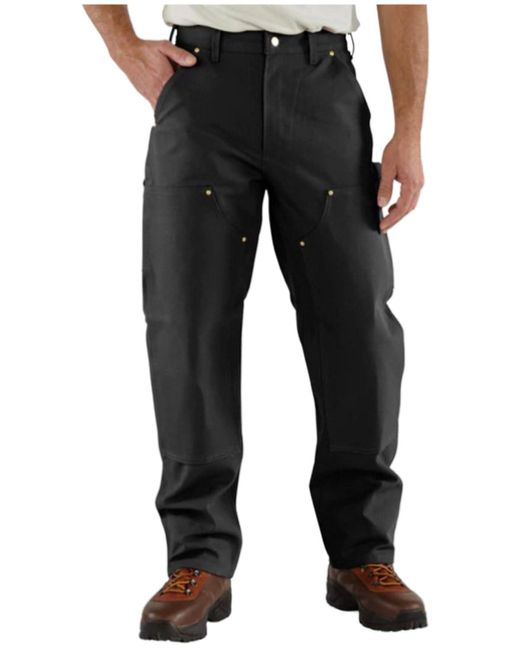 Carhartt Black B01 Loose Fit Firm Duck Double-front Utility Work Pant for men