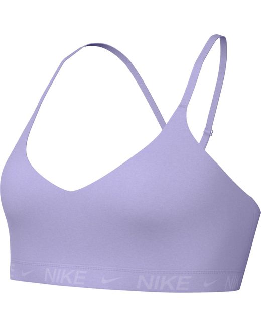 Damen Dri-fit Indy Light Support Bra Soutien-Gorge de Sport Nike en coloris Purple