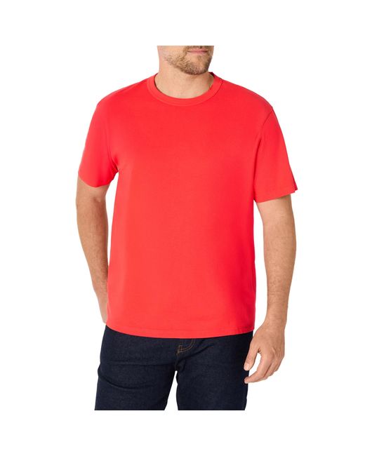 T-shirt En Coton Épais Coupe Décontractée Amazon Essentials pour homme en coloris Red