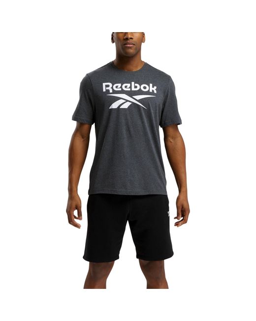 Reebok Black Identity Big Stacked Logo T-shirt for men