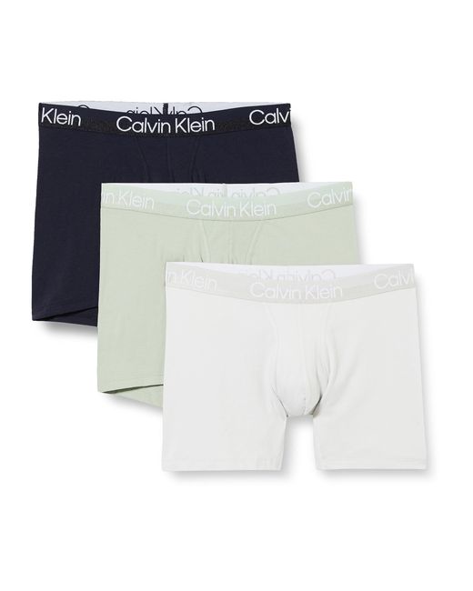 Calvin Klein 3er Pack Boxer Briefs Baumwolle mit Stretch in White für Herren