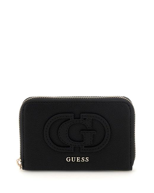 Guess Calebra Slg Medium Zip Around Wallet M Black