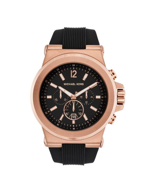 Michael Kors Uhr Analog Chronograph mit Silikonarmband MK8184 in Pink für Herren