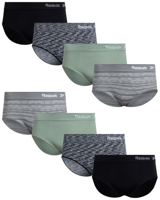 Reebok Gray Underwear – 8 Pack Plus Size Seamless Hipster