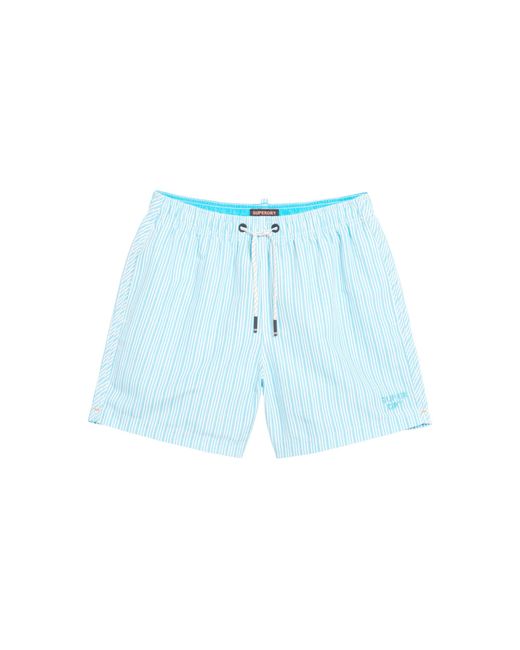 Maillot de Bains Printed 15"" Swim Short 2cj Blue Stripe Print S Superdry pour homme