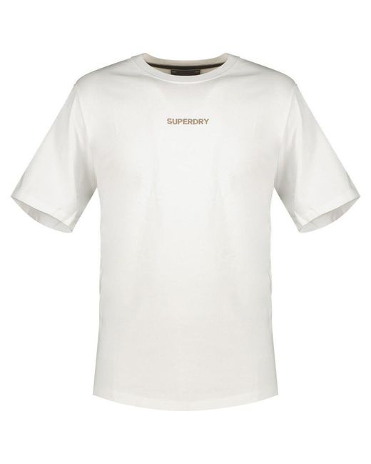 Superdry Micro Logo Graphic Loose Short Sleeve T-shirt S White for men
