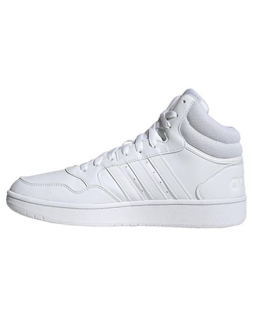 Adidas White Hoops 3.0 Mid Classic Vintage Shoes Sneaker for men