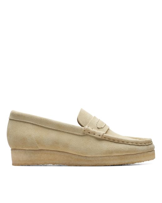 Clarks Natural Suede Wallabee Loafers