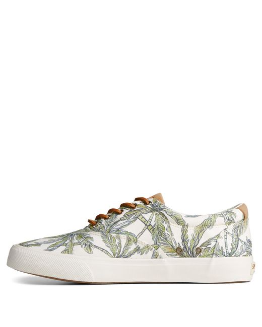 Sperry Top-Sider White S, Striper Ii Seacycled Palm Cream for men