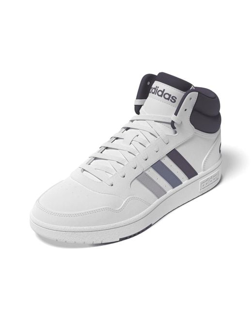 Adidas Gray Hoops 3.0 Mid Sneakers