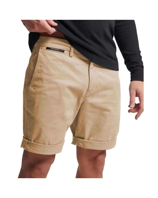 Superdry Natural Studios Core Chino Shorts Shaker Beige for men