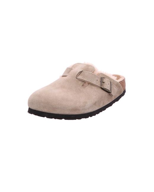 Birkenstock Gray Clogs Boston Vl/ Shearling