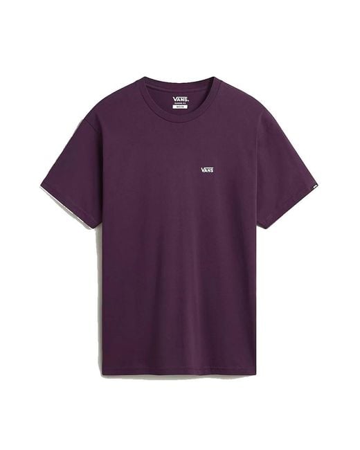 Vans Purple Men's Short Sleeve T-shirt Vn0a3czechj Mn Left Chest Logo Tee Xl for men