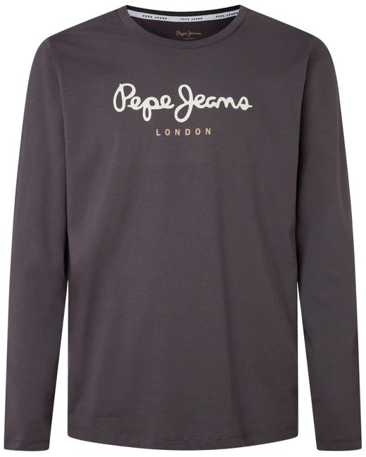 Pepe Jeans Gray Eggo Long N T-shirt for men