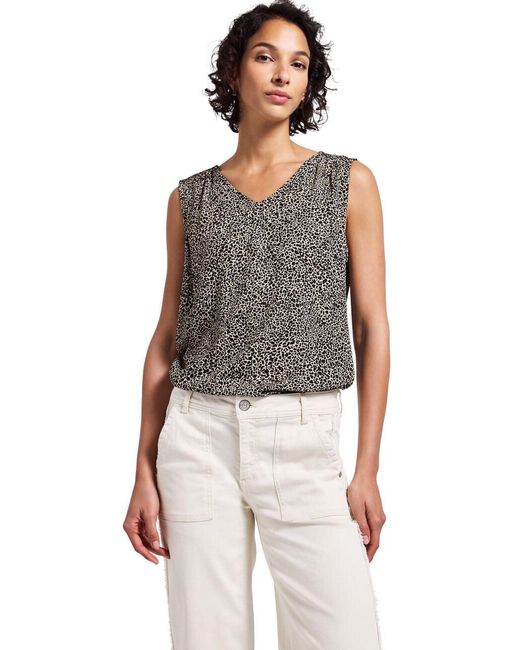 Street One Blue A345737 Leo-Bluse mit Smock-Details