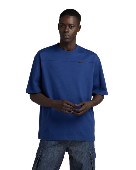 G-Star RAW Boxy Base 2.0 R T T-shirts in het Blue voor heren