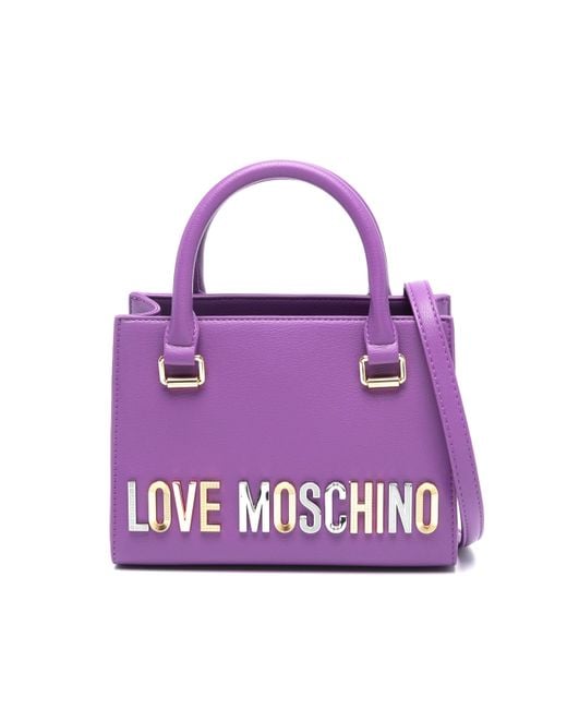 Love Moschino Purple Handtasche