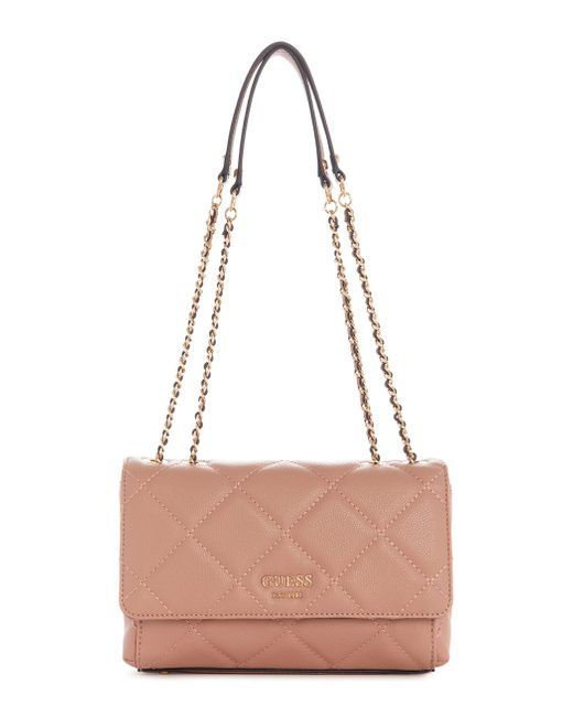 Guess Fantine Convertible Crossbody Flap in Pink