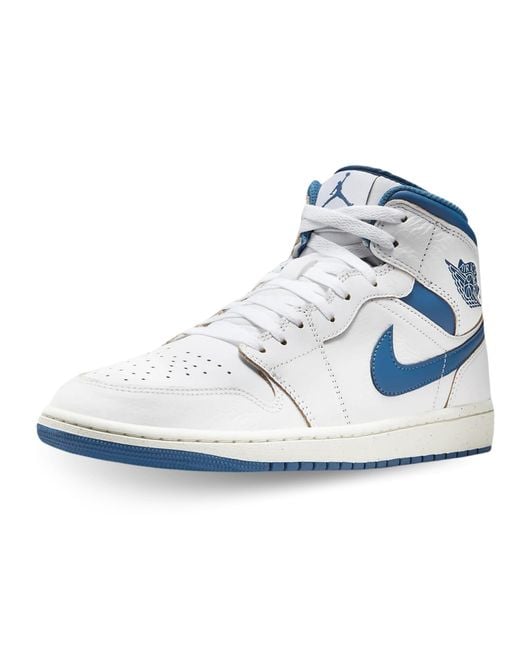 Nike Air Jordan Mid Se Mens Fashion Trainers In White Blue