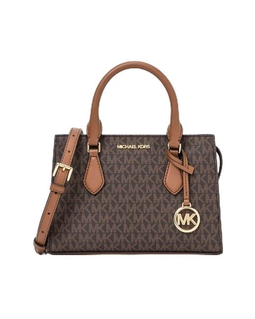 Michael Kors Brown Sheila Small Non-leather Vegan Satchel