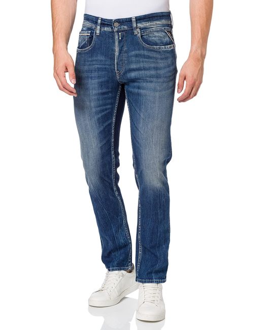 Replay Blue Grover Tapered Fit Jeans for men