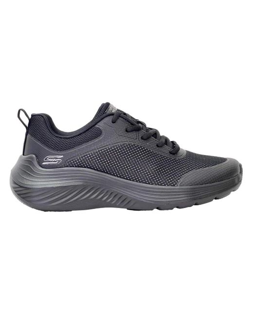 Skechers Blue Bobs Squad Waves Black Sneakers