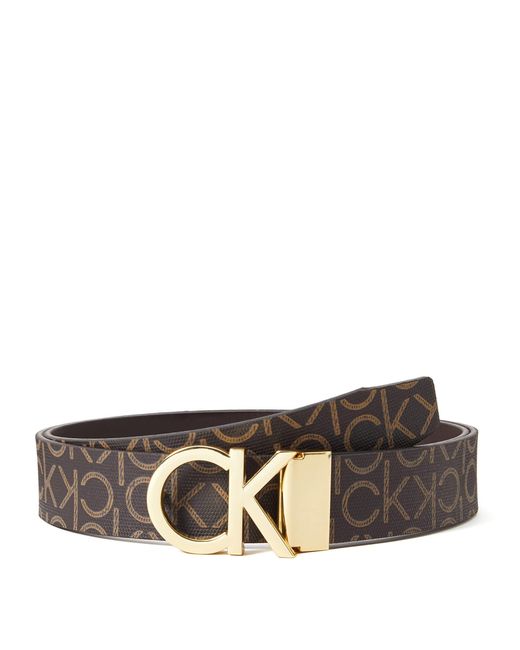 CK Rev.Adj. New Mono Belt 3.5cm Cinturón Calvin Klein de hombre de color Brown