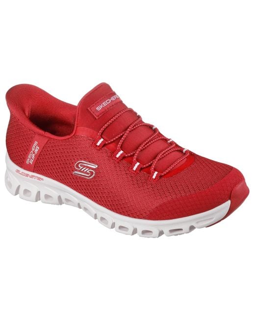 Skechers Red Glide-step-pursuit Hands Free Slip-ins Sneaker
