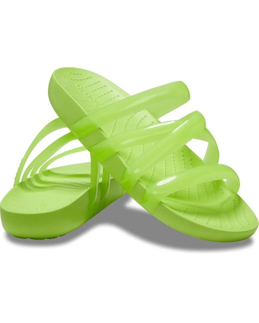 CROCSTM Splash Glossy Strappy Sandal 38-39 Eu Limeade in het Green