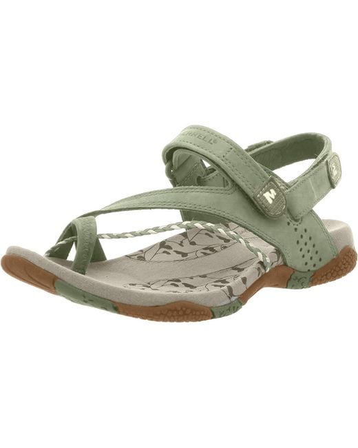 Merrell Multicolor Siena Seagrass Flat Women Sandals | Outdoor Walking Summer Shoes For Ladies | Premium Leather And Q-form Sole | Size Uk 4