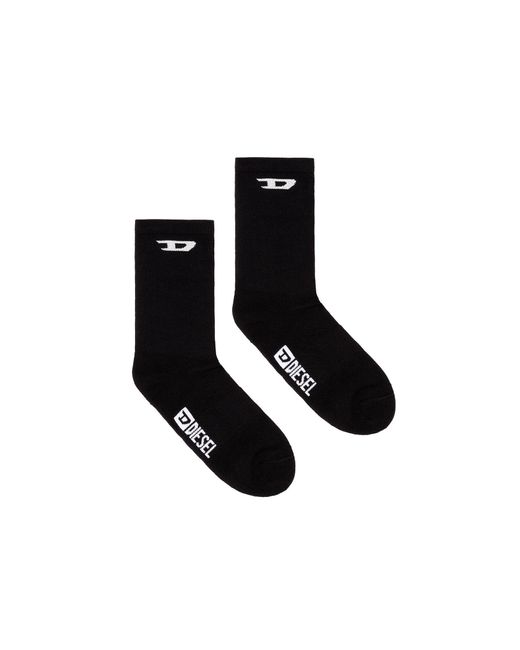 DIESEL Jacquard-Socken mit Rippenbündchen in Black für Herren