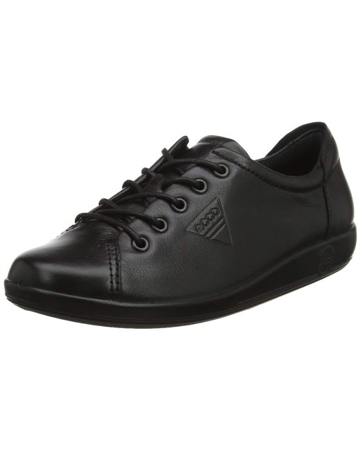 Ecco Soft 2.0 Tie Sneaker in Black | Lyst