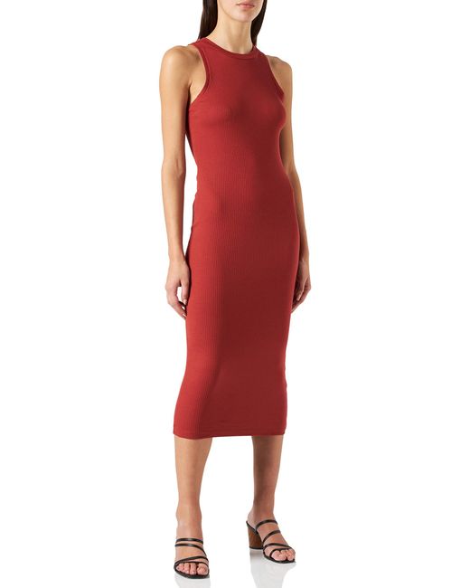 Vero Moda Vmlavender Sl Calf Dress Vma Color in Red - Lyst