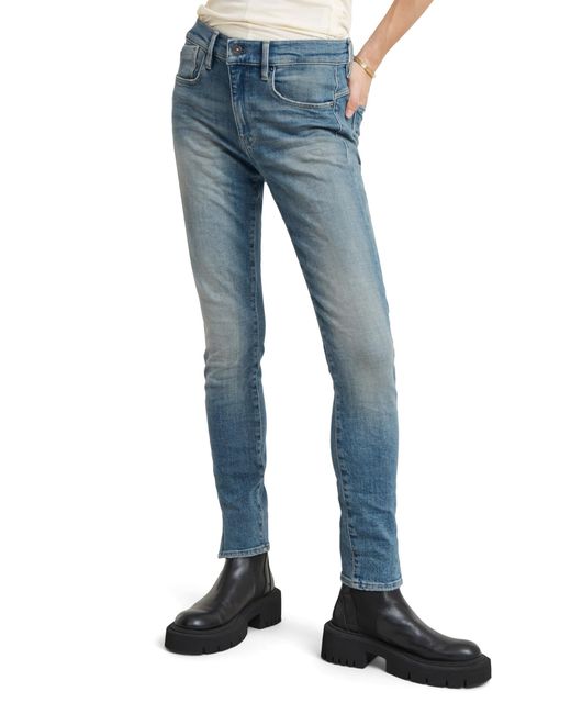 Lhana Skinny Split Jeans Donna di G-Star RAW in Blue