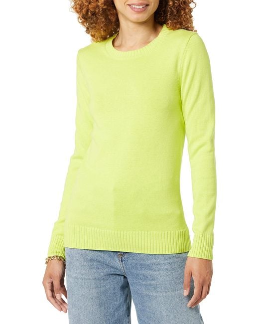 Amazon Essentials Yellow Pullover Mit Rundhalsausschnitt Aus 100 % Baumwolle