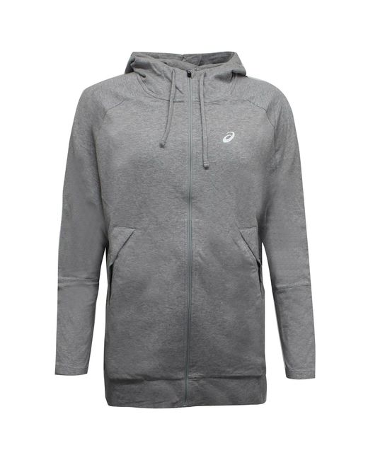 Asics Gray Knit Zip Up S Training Hoodie Sweatshirt Grey Jumper 114550 0714