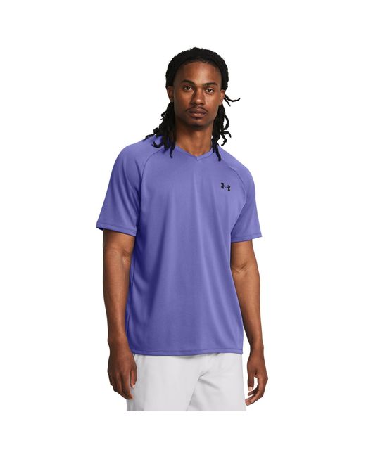 Under Armour Purple Tech 2.0 V-neck Short-sleeve T-shirt for men