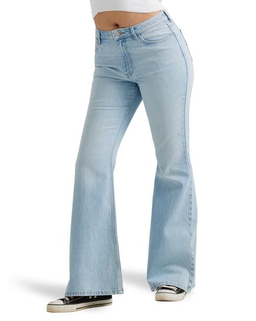 Wrangler Blue High-waisted Fierce Flare Jeans