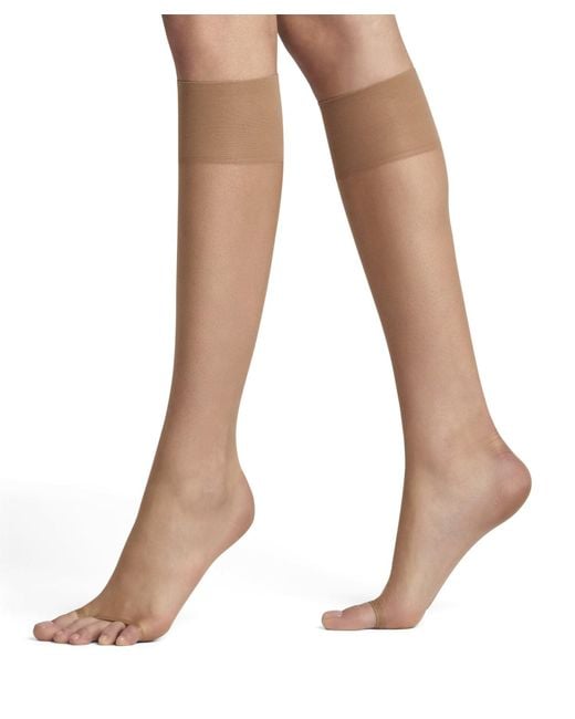 Falke Black Shelina Toeless 12 Den W Kh Ultra-sheer Plain 1 Pair Knee-high Socks