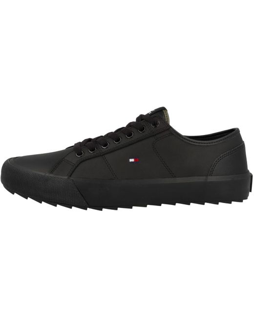 Baskets Vulcanisées Cleated Chaussures Tommy Hilfiger pour homme en coloris Black