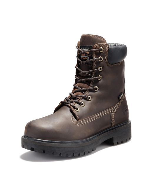 Timberland Brown Direct Attach 8 Inch Soft Toe Insulated Waterproof Industrial Work Boot for men