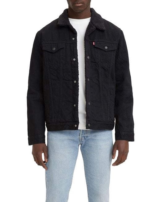 Type 3 Sherpa Trucker di Levi's in Black da Uomo