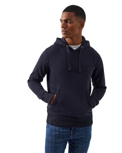 French Connection Blue Overhead Sweat Hoodie for men