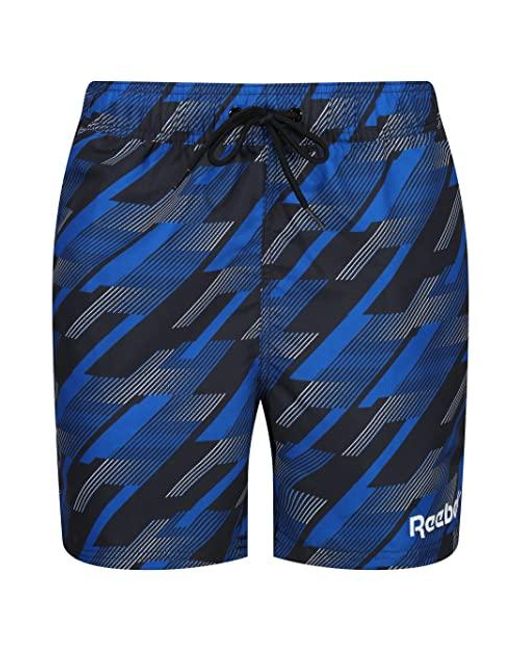 Reebok Zwembroek Voor Halflange In Blauwe Trunks Met Geometrische Print in  het Blauw voor heren | Lyst NL