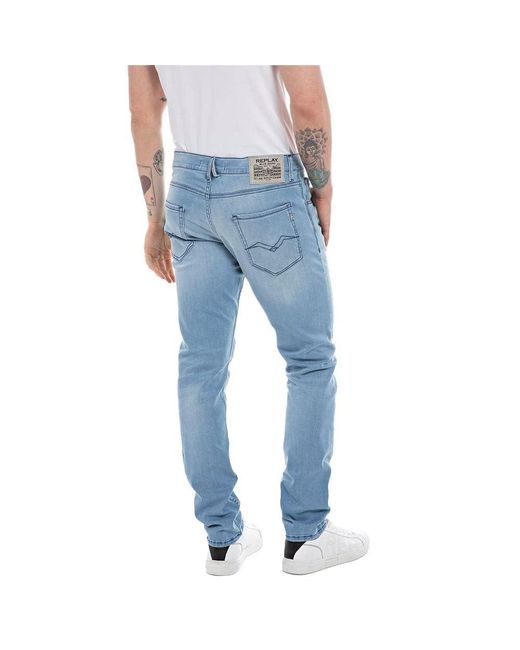 Replay Blue M1021 Mickym Power Stretch Jeans for men